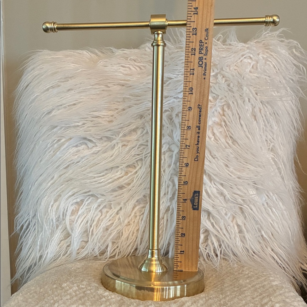 Brass Jewelry T-Bar Display Stand - Gold Finish - Picture 2 of 4